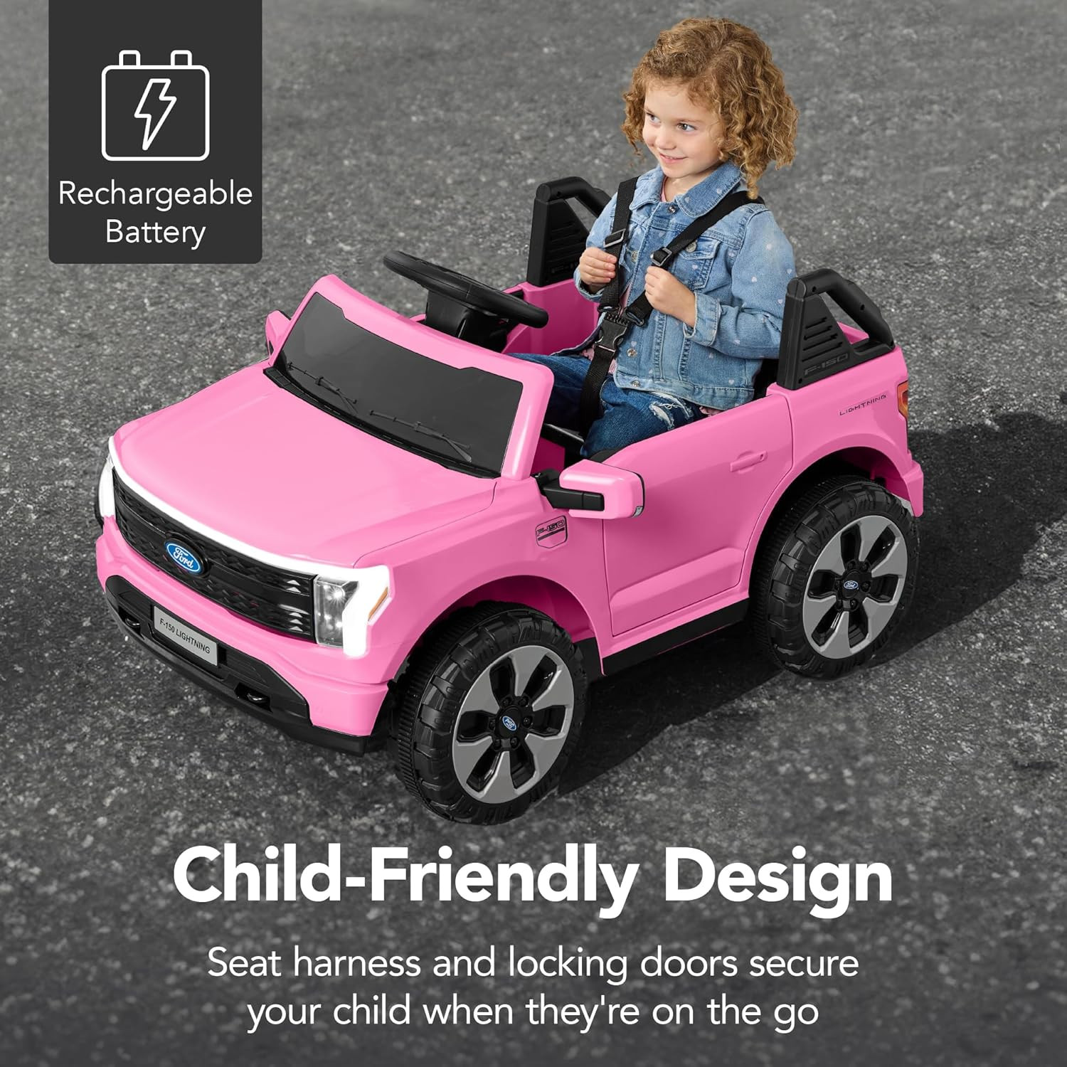 Best Choice Products Licensed Ford F-150 Lightning Truck Kids 12V Electric Ride