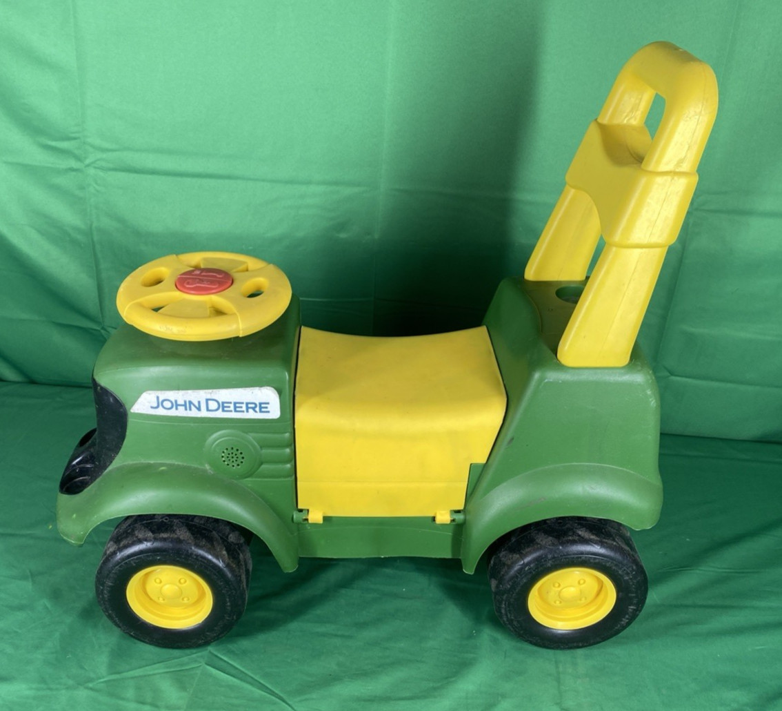 John Deere Kids Ride-On Tractor Push Wheel 3 in 1 Children Riding Toy w Sounds