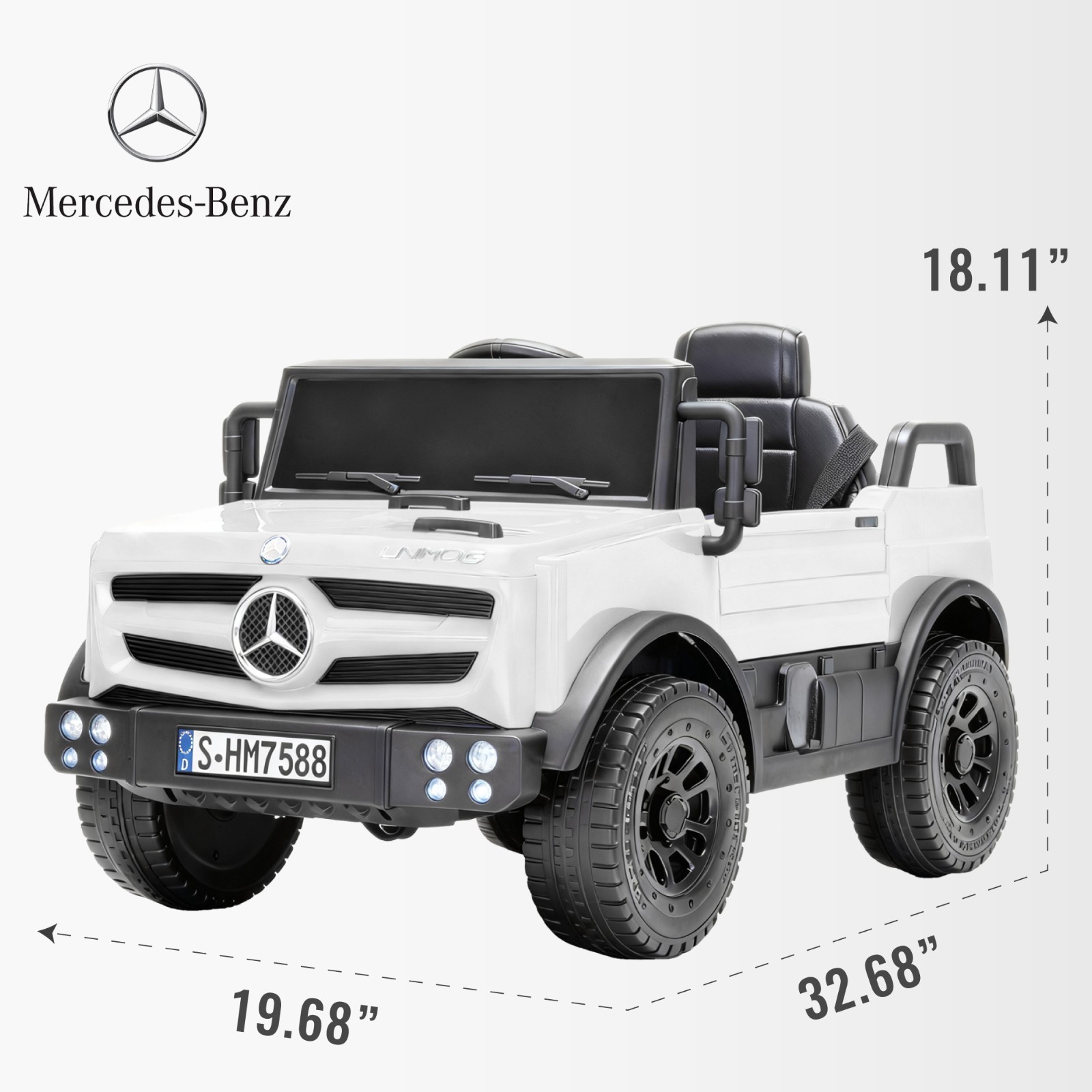 Mercedes Licensed 12V Ride on Toy Electric Car Age for 1-4 w/ Parent Remote MP3