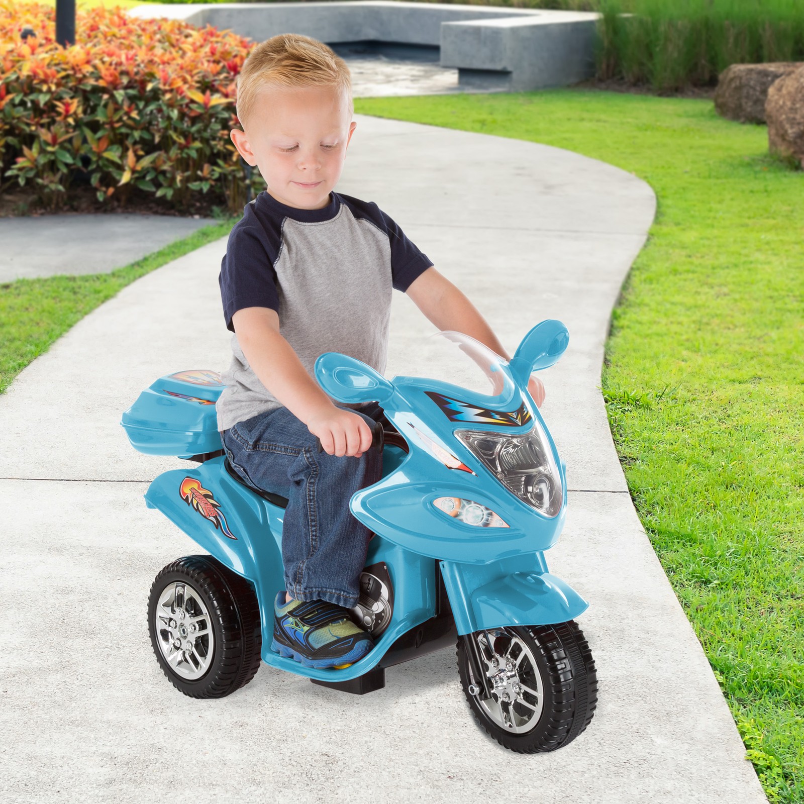 Kids Motorcycle 3-Wheel Electric Ride-On Car 6V Battery Motorbike Kids