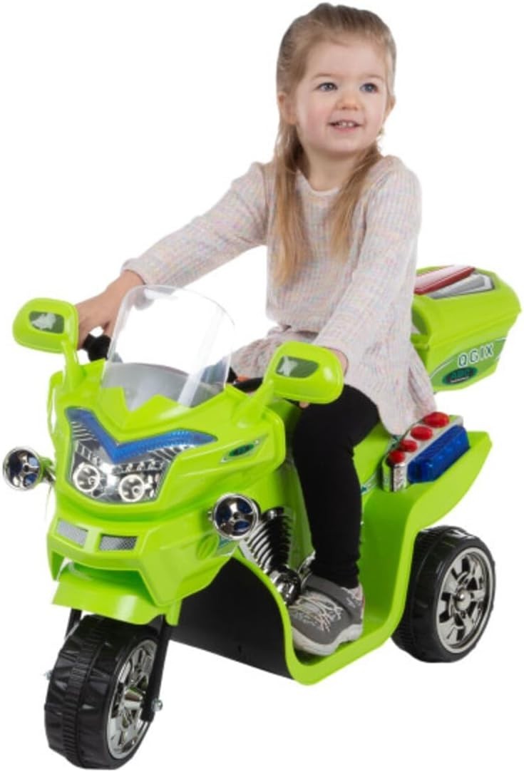 Kids Motorcycle Toy – 6V Battery Powered 3-Wheel Electric Motorcycle for Kids…
