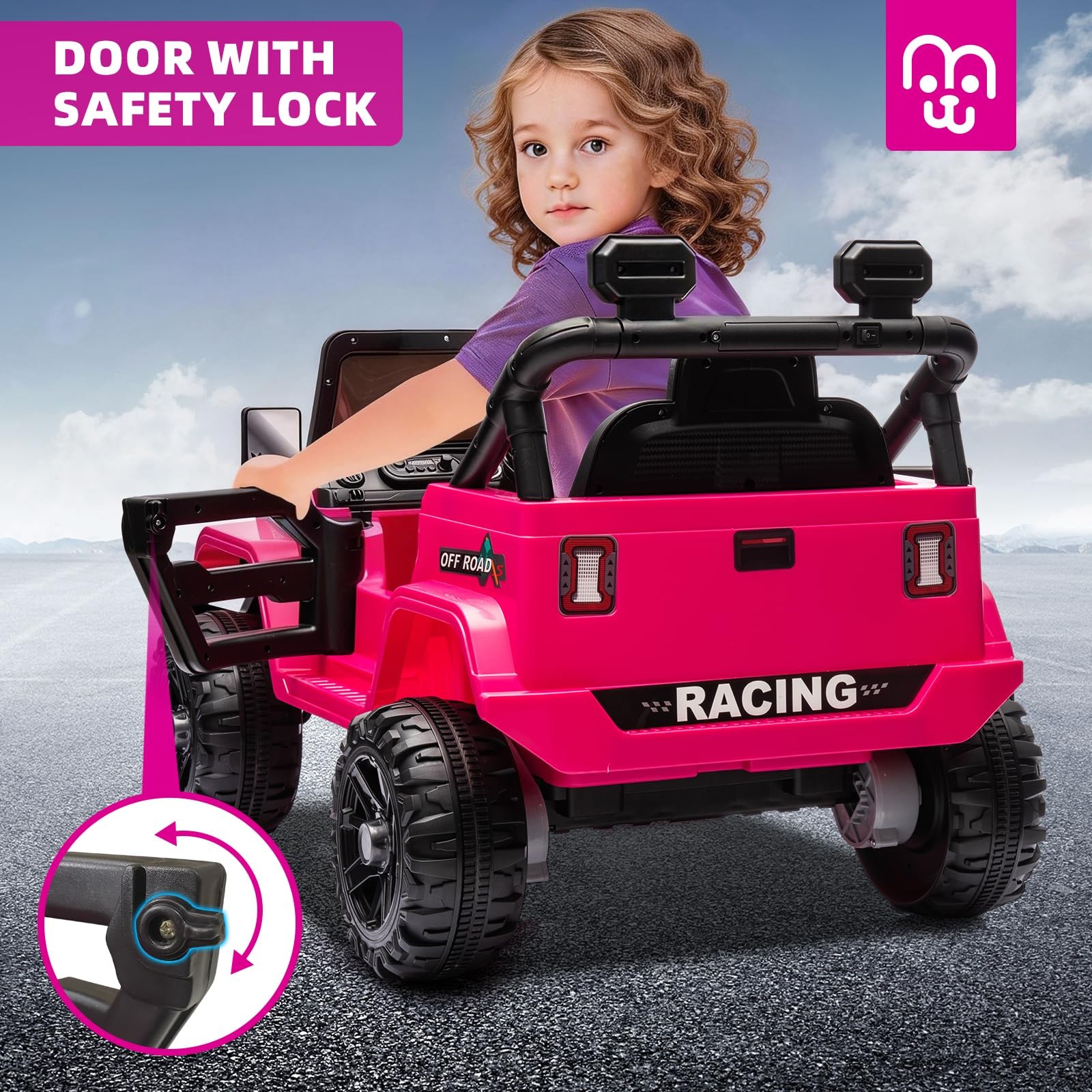 Carro Electrico Para Niños De 3 A 5 Años Montar Manejar Y Jugar Con Luces NUEVO