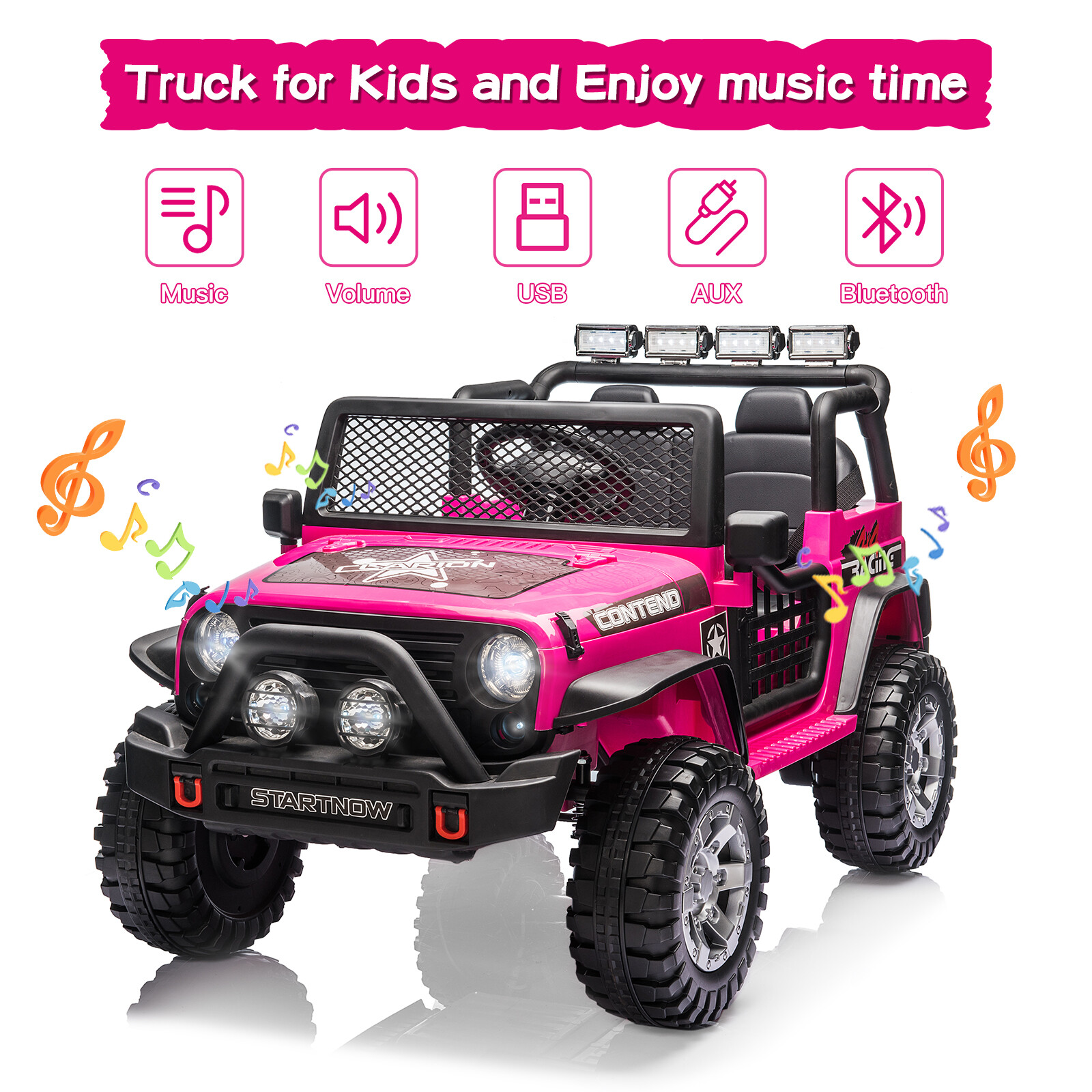 12V Kids Ride On Car Electric Vehicle Toy Truck Jeep 2-Seater w/Remote Control