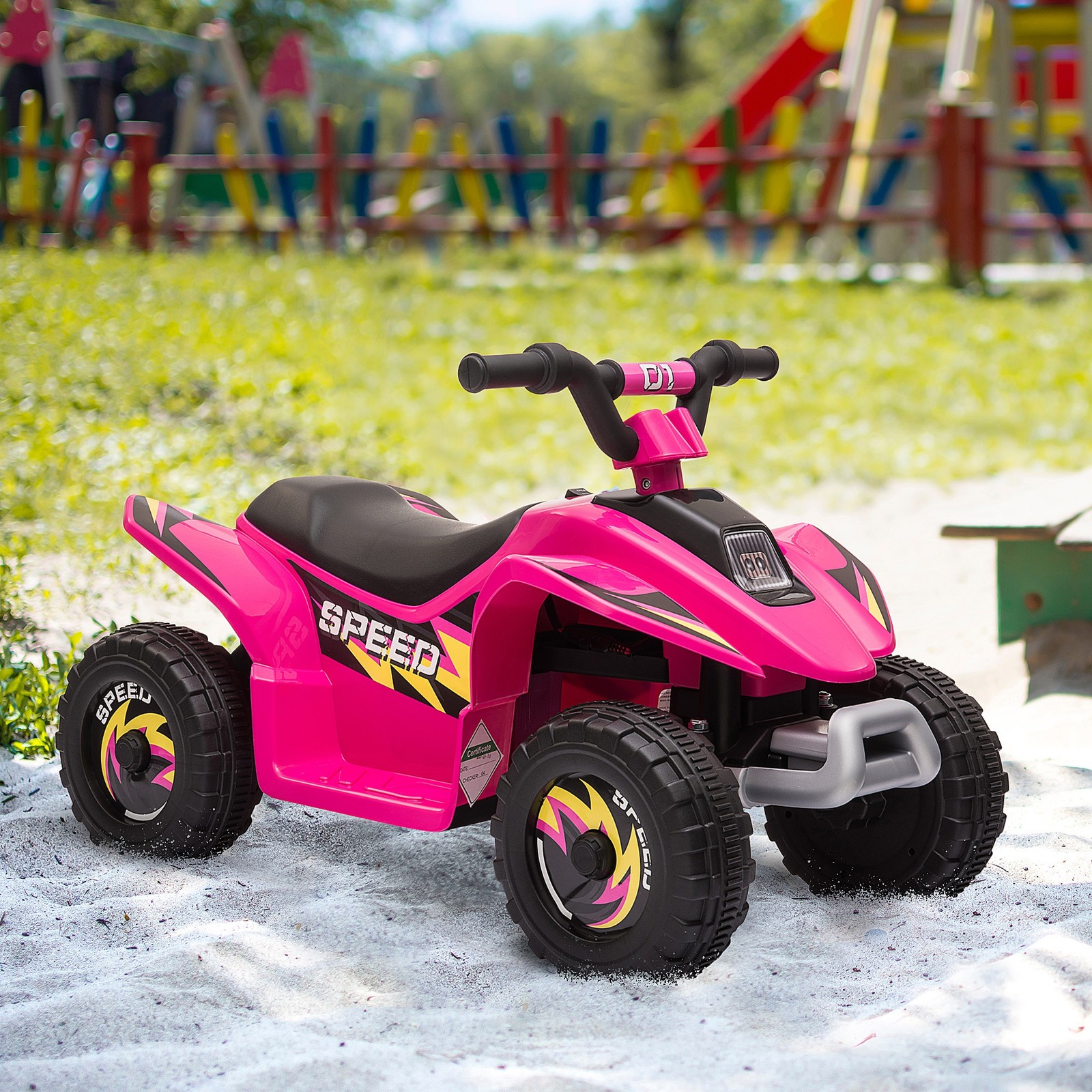 6V Kids Electric Ride on Car with Big Wheels 18-36 Months Old Pink