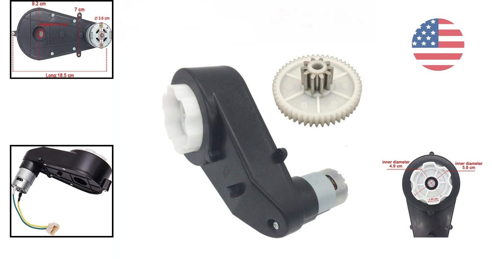 High-Speed 24V DC Motor Gearbox for Kids’ Ride-On Cars – Easy Install & Fun!
