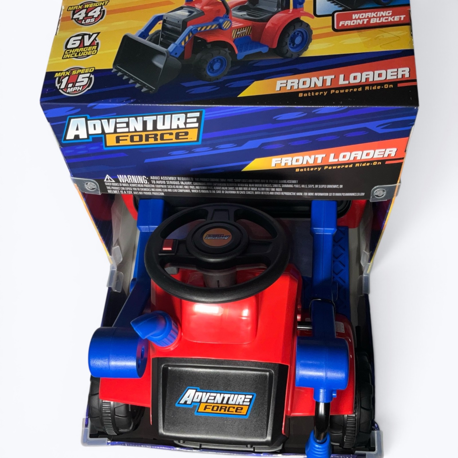 Adventure Force 6V Front Loader Ride On Truck w Hard Hat New