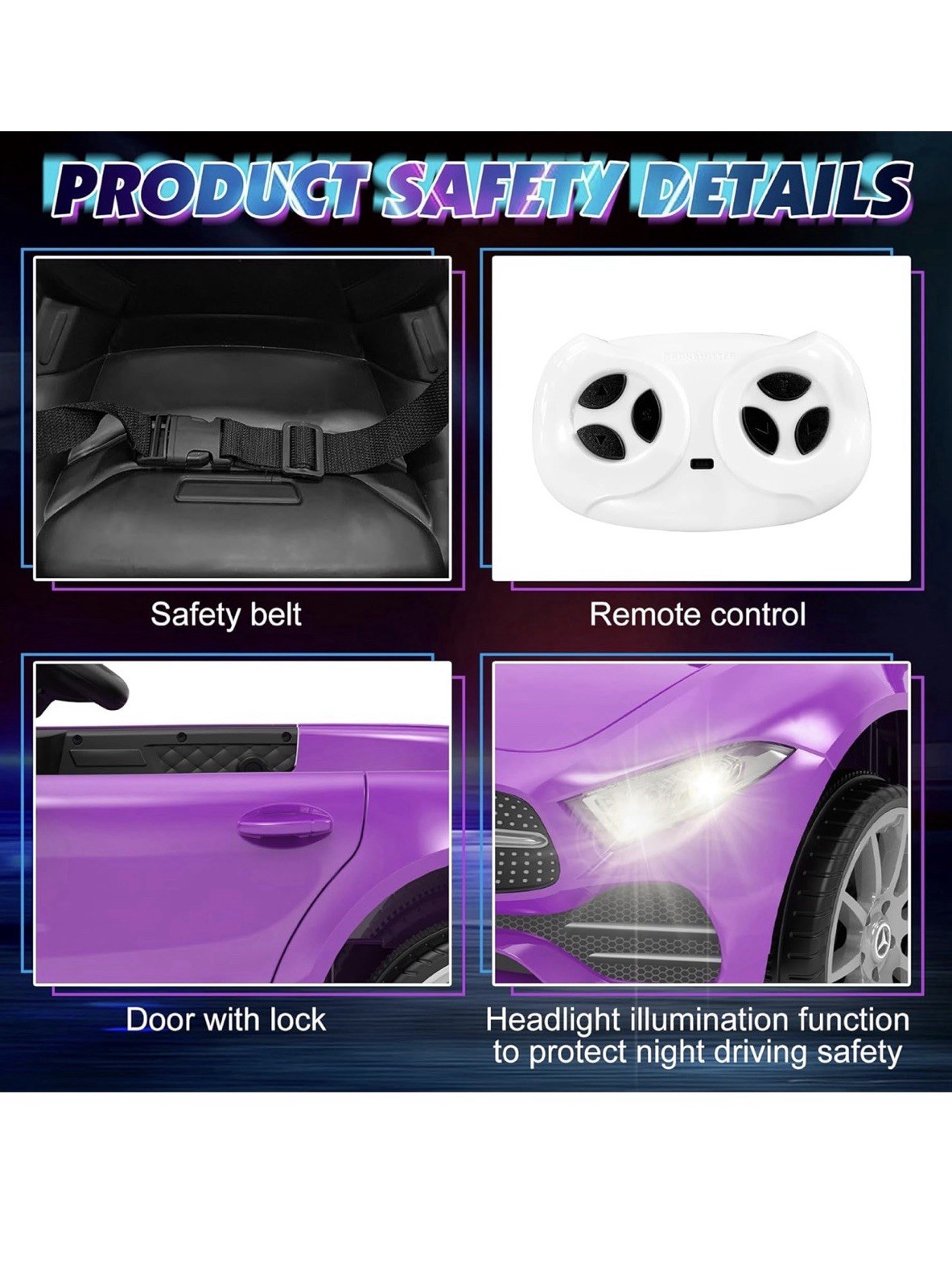 Mercedes-Benz CLS 350 12V Ride On Car – (Purple)