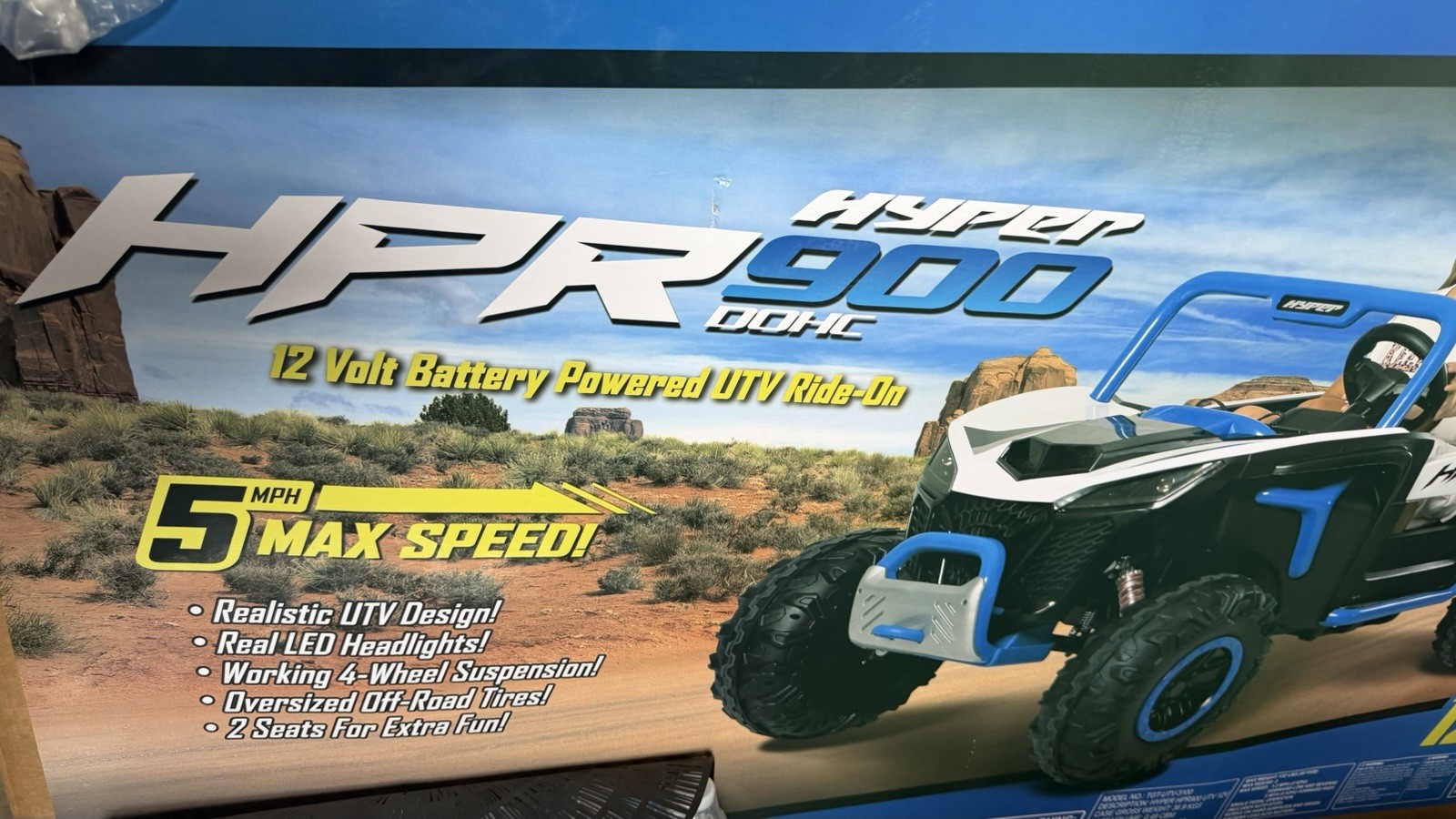 Hyper HPR 900 12V Battery Powered UTV Ride-On, Ages 3+, 3-4 & 4-7