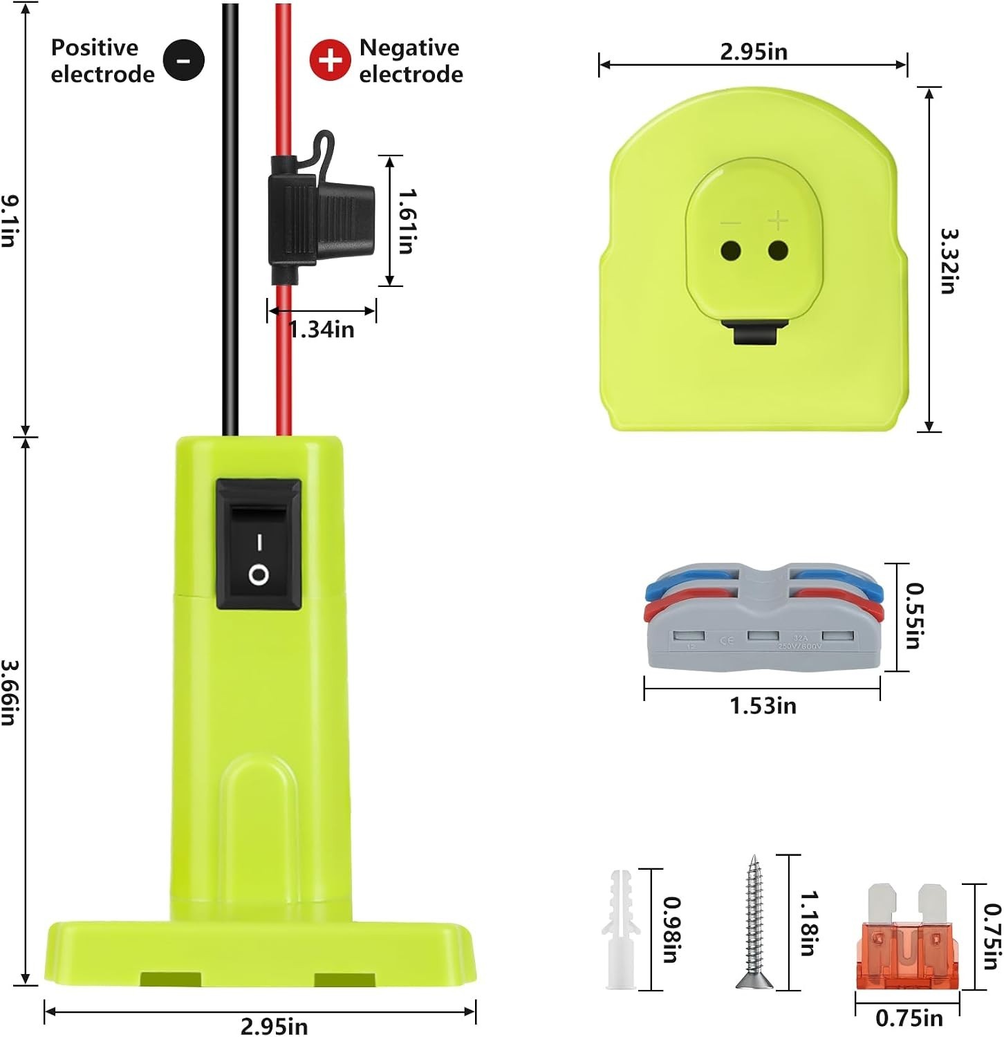 Lightweight Power Wheel Adapter for RYOBI 18V – Secure & Easy Installation