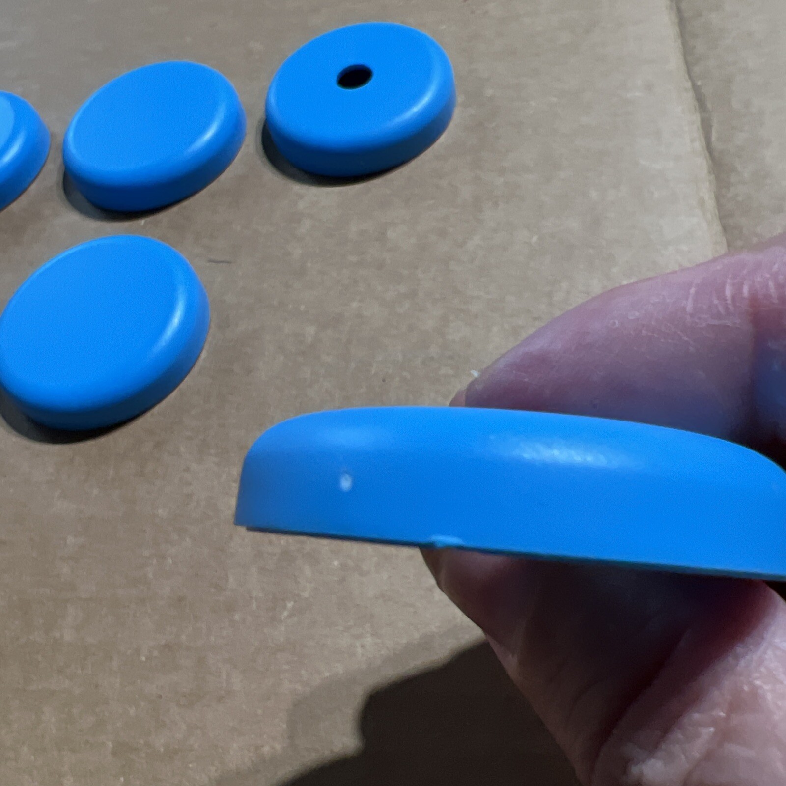 Peg Perego Thomas the Train Ride-On Replacement Part~BLUE WHEEL CAP COVERS (X6)