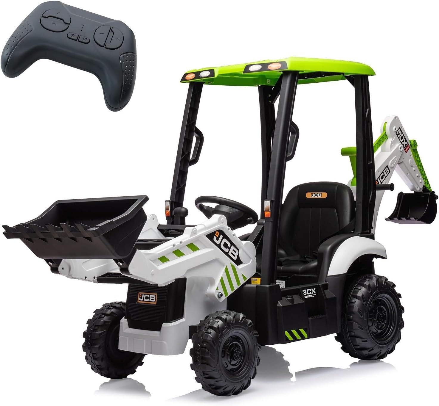 4 in 1 Ride on Excavator Bulldozer 12V Kids Electric Vehicle with Remote Control