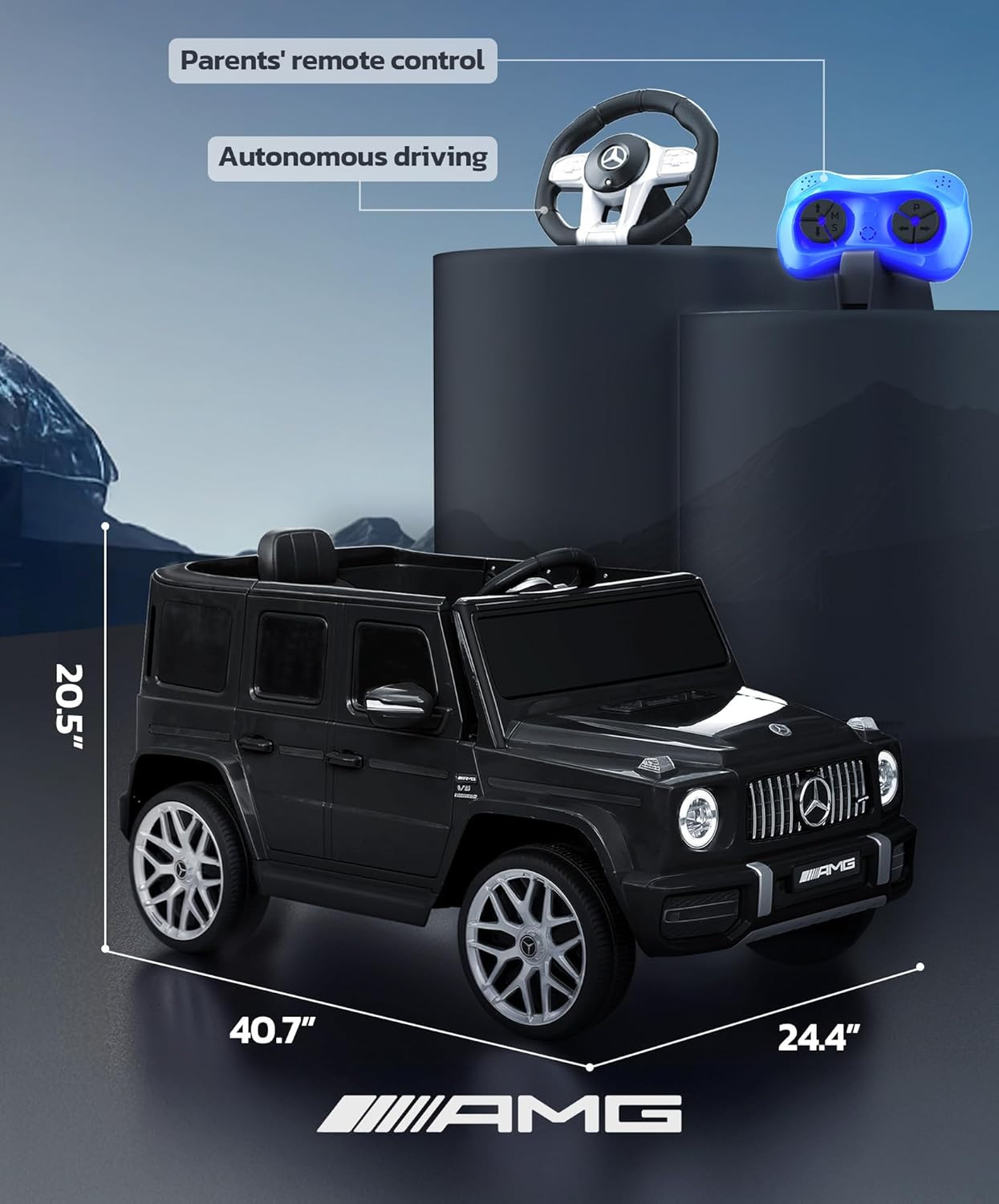 Mercedes-Benz AMG G63 12V Ride-On Car with Remote Control