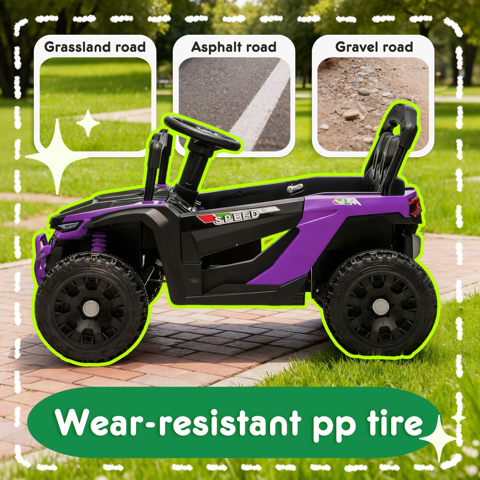 24V Kids ride on UTV W/ 2.4G PC,80W*2,Four-wheel suspension for Kids Aged 3-5