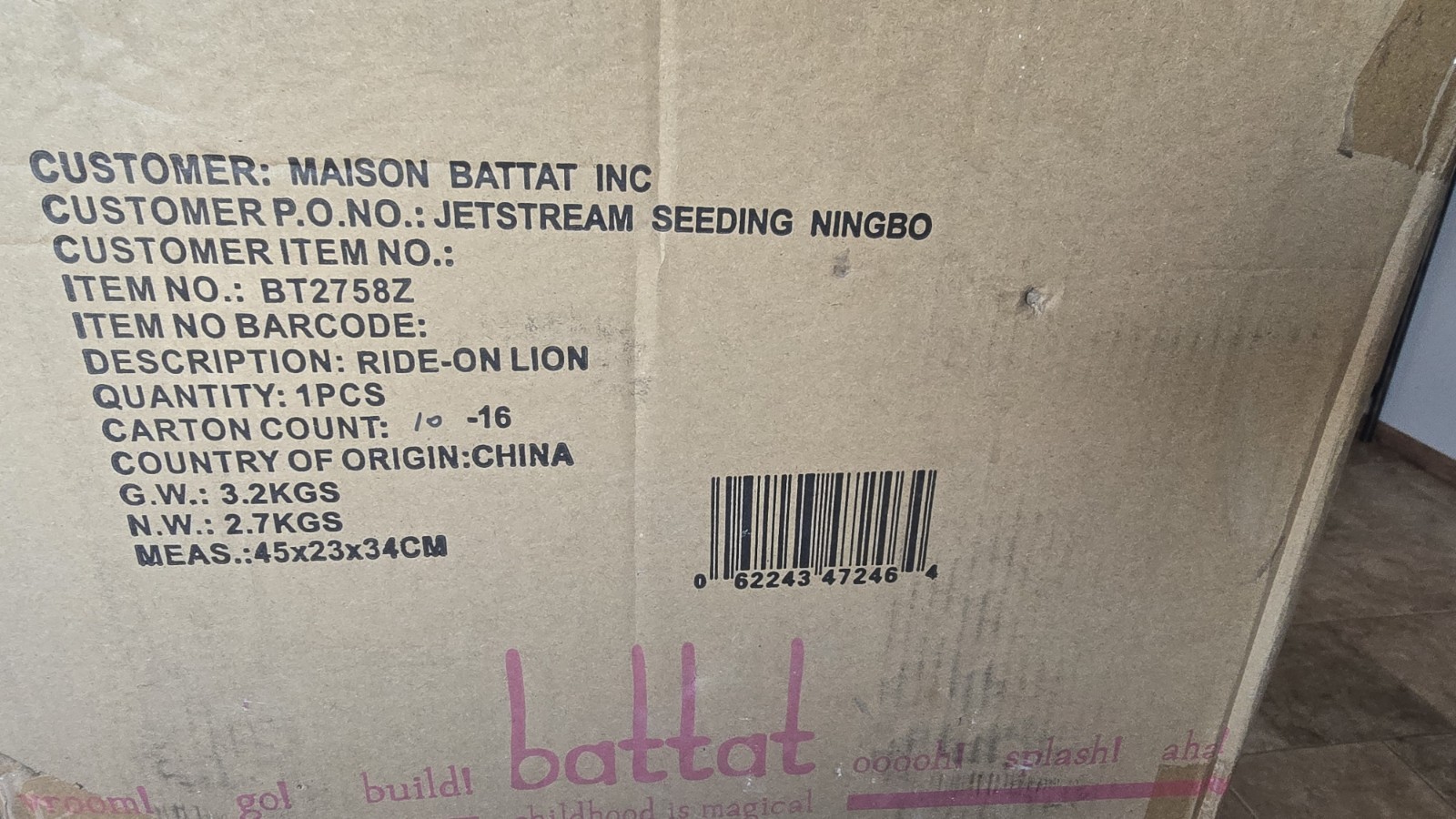 Battat Rollin’ Lion Ride-On