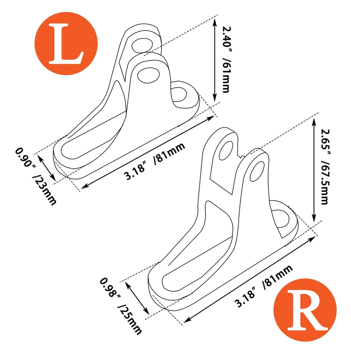 Motorcycle Parts,Passenger Mini Footboard Mount Kit for Harley Touring models…