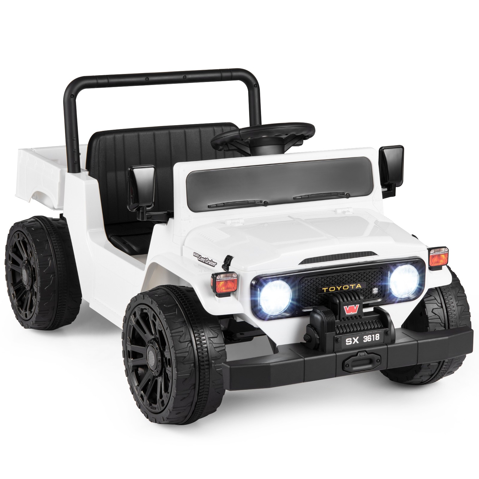 Licensed Toyota Ride On Truck w/Parent Remote Control, Spring Suspension, Light