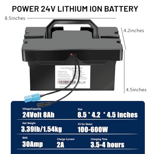 24V8Ah Lithium Battery for Ride On Toys & Cars, Compatible 24V8AH(with charger)
