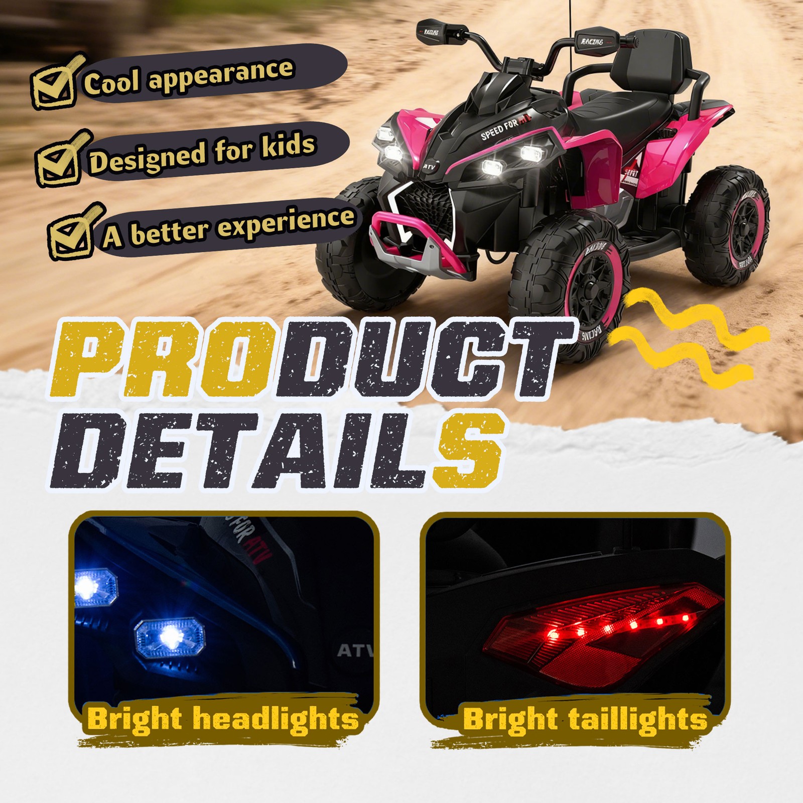 24V Kids Ride On Electric function Music Power Display Bluetooth Kids Aged 3-12