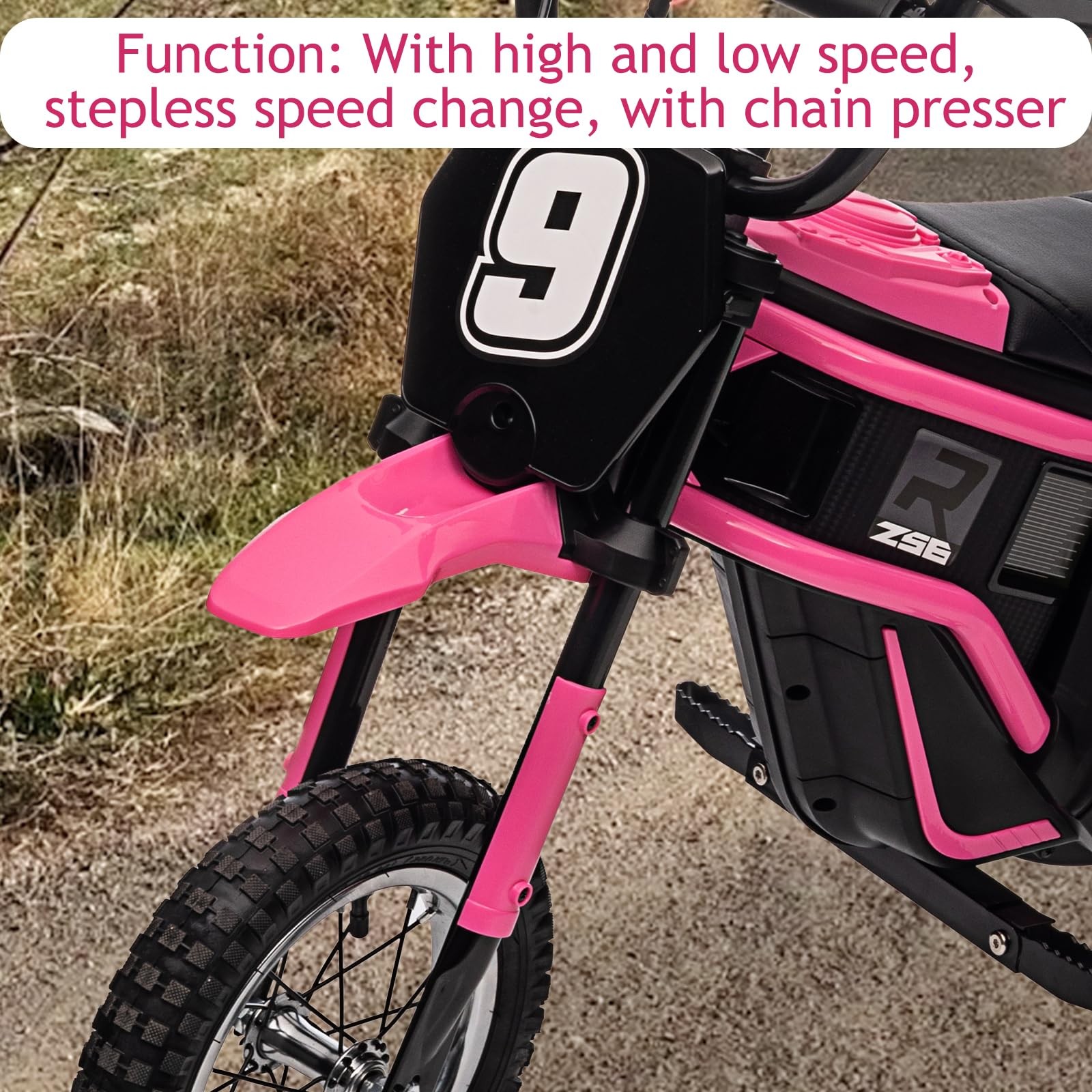 24V Electric Dirt Bike for Kids ,Off-Road Ride on Motorcycle for Boys and Girls