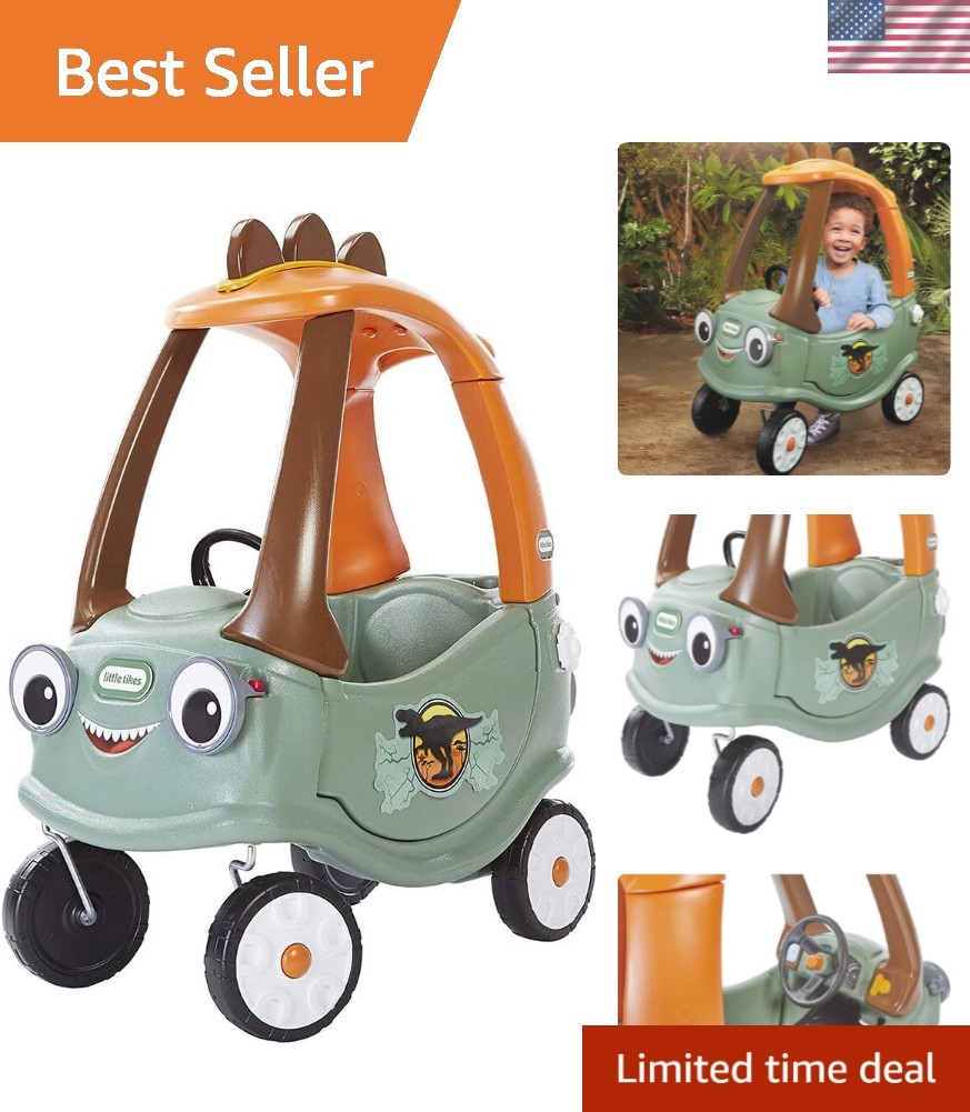 T-Rex Cozy Coupe Ride-On Car for Kids – Large Multicolor Fun & Adventure