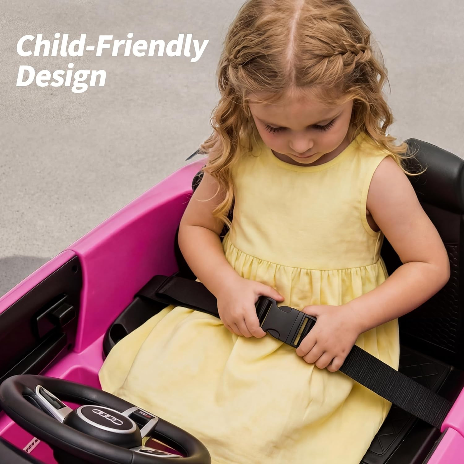 Hikiddo Licensed Audi TTRS Electric Kids Car, 24V Kids Ride-On Toy Car for Toddl