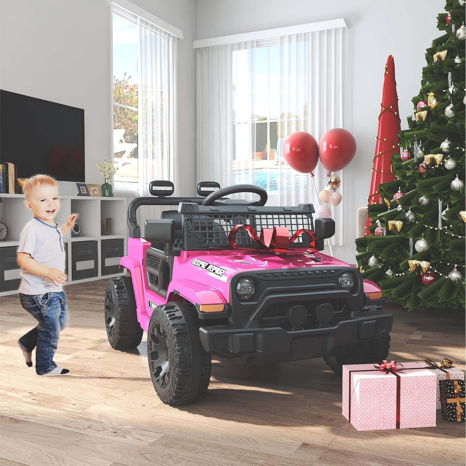 Carro Electrico Para Niños De 3 A 5 Años Montar Manejar Y Jugar Con Luces NUEVO