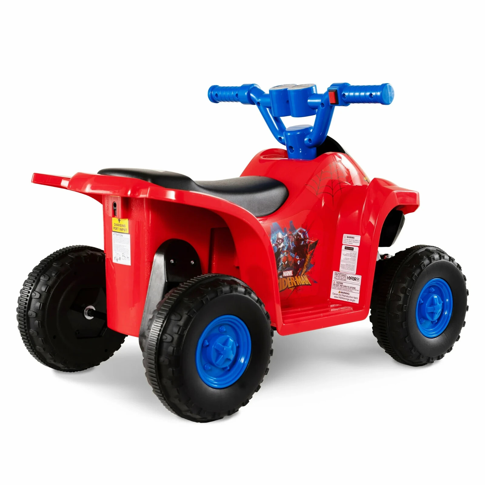 Kids Spiderman 6V Battery-Powered Ride-On Quad, Ages 1.5+
