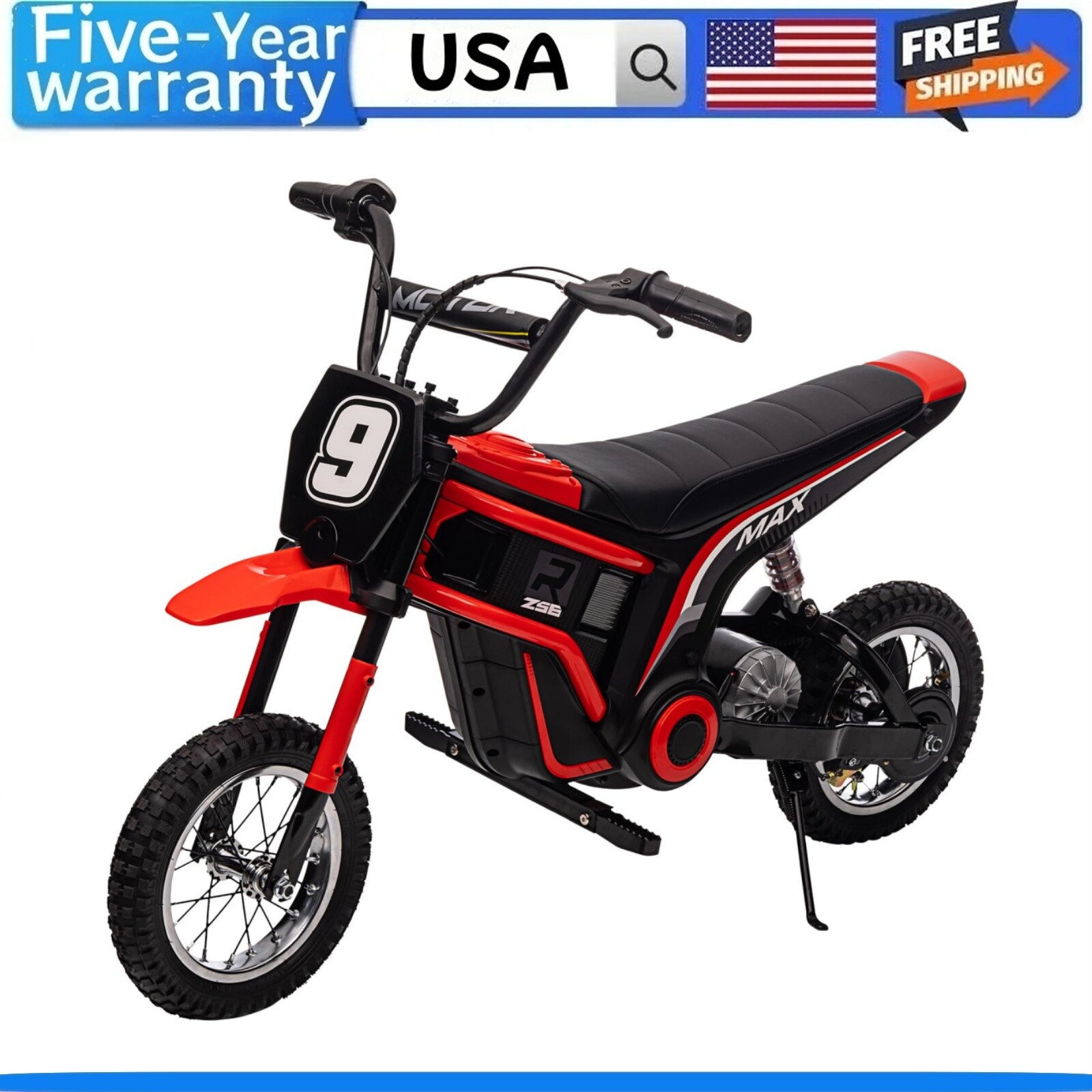 🍊Kids Ride On Dirt Bike 350W Electric Motorcycle Up to 14.29MPH 24V Battery 8-1