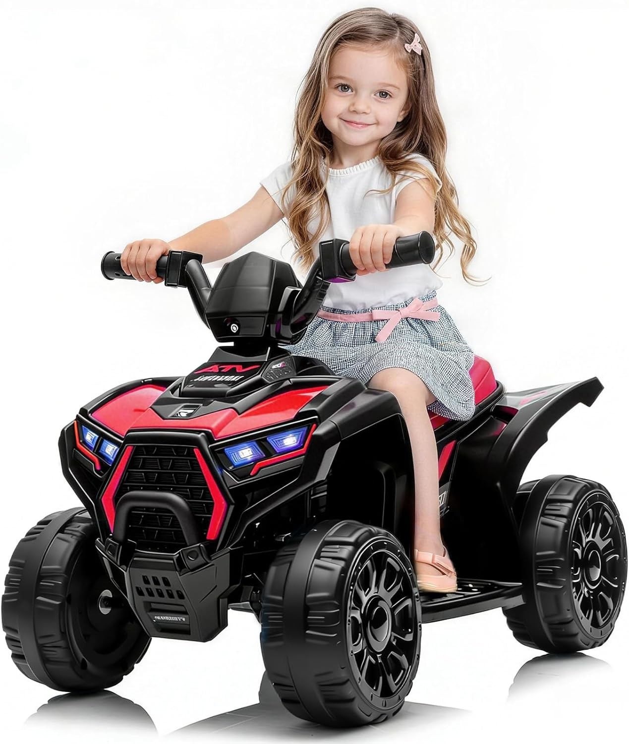 Ride on Car for Kids Electric 4 Wheeler ATV Toy w/ 3.5mph Max Speed for Toddler