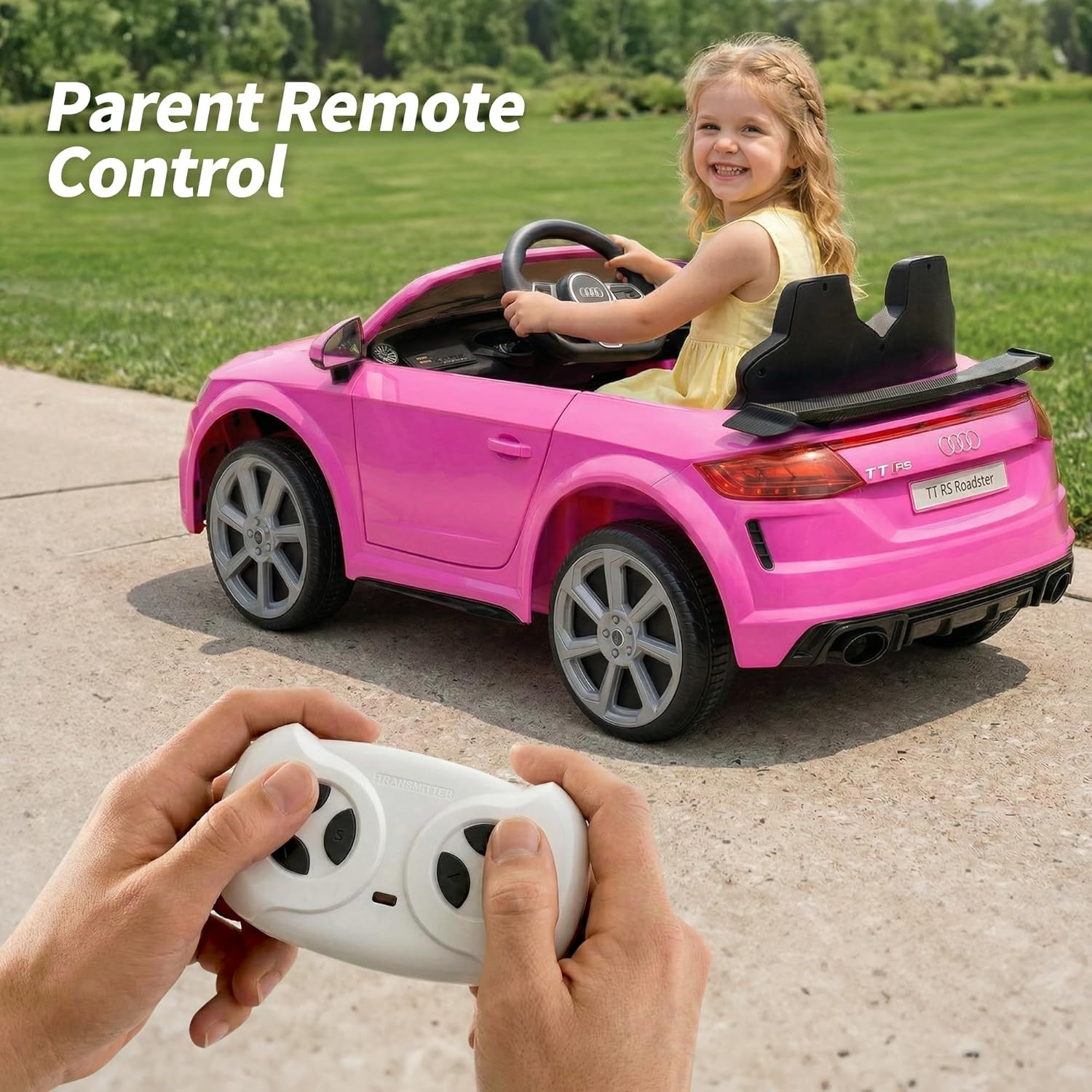 Hikiddo Licensed Audi TTRS Electric Kids Car, 24V Kids Ride-On Toy Car for Toddl