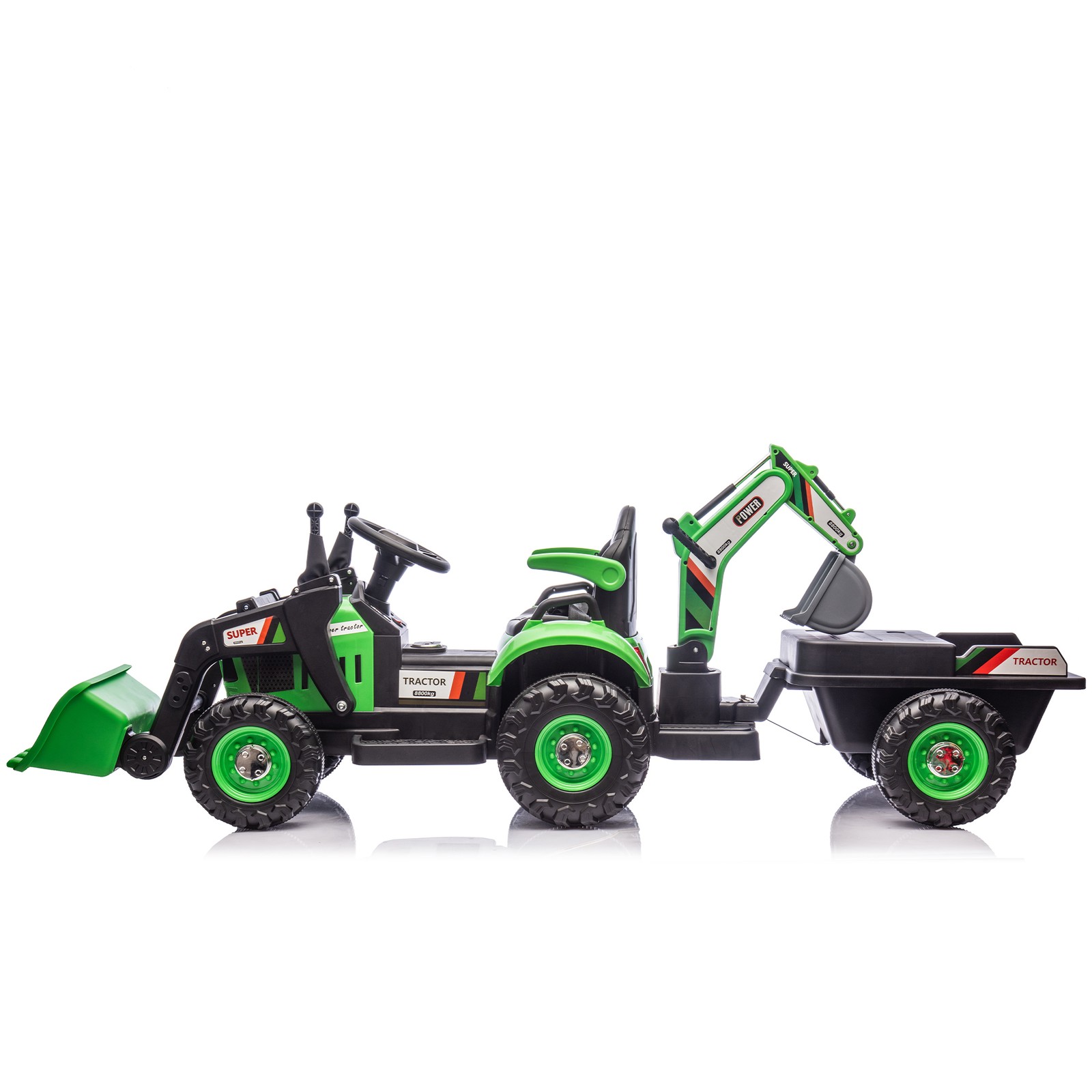 4 in 1 Kids Ride on Tractor 24V Excavator Bulldozer Electric Vehicle with Remote