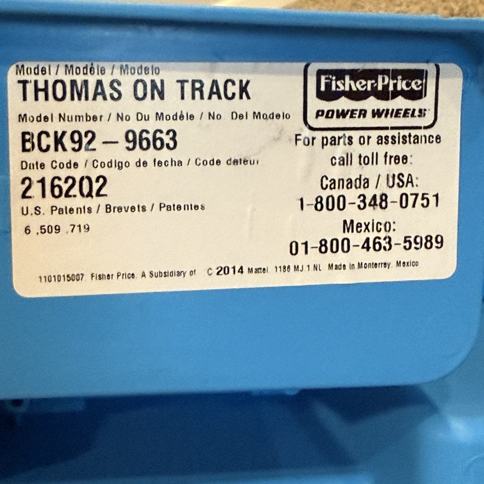 Fisher Price Power Wheels Ride-on Thomas & Friends Thomas On Track WORKS!!