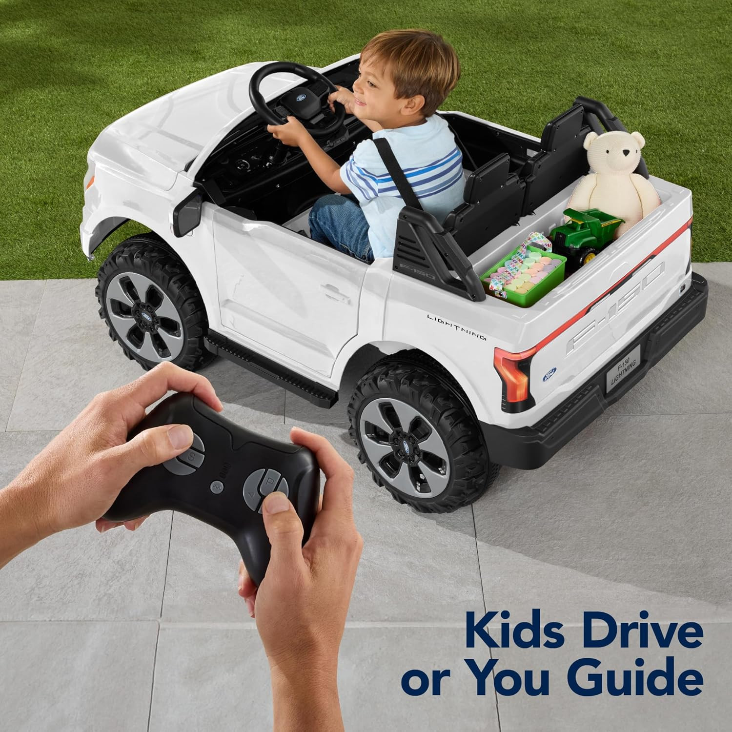 Licensed Ford F-150 Lightning Truck Kids 24V 2-Seater Electric Ride on Car Toy W