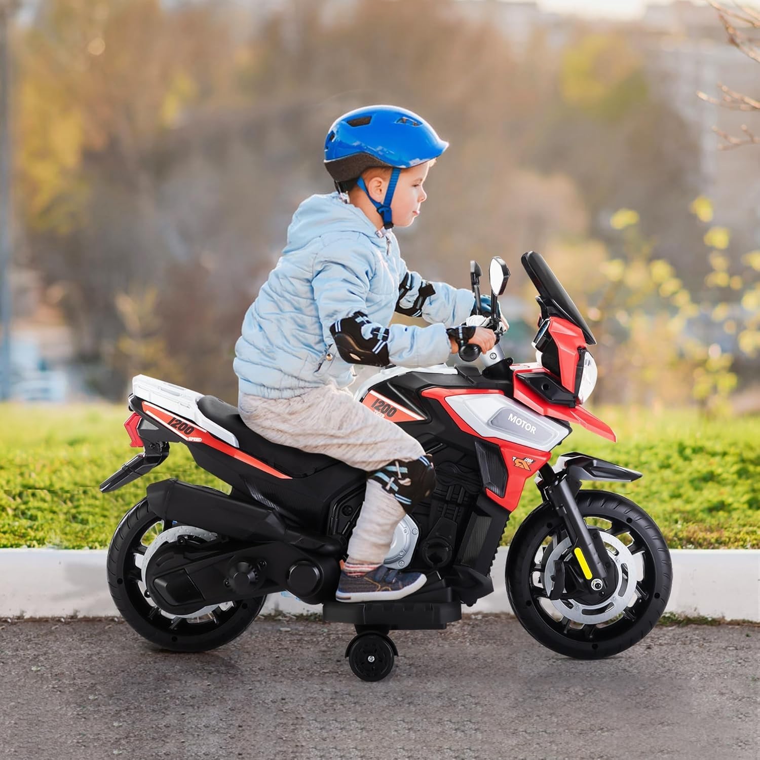 12V Kids Electric Motorcycle Ride-On Toy Battery Powered Motorbike w/Music