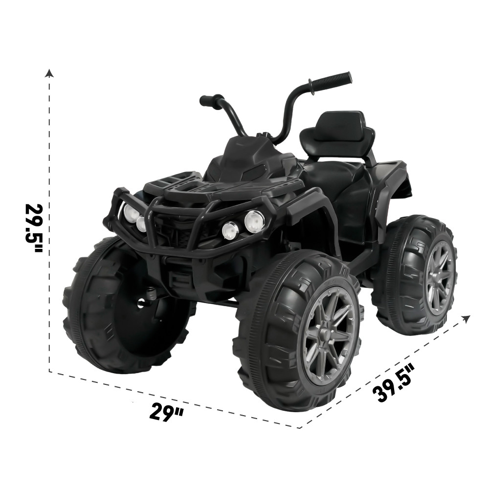 24V Kids ATV 4 Wheeler Quad Car Off-road Ride on Toy 6 mph Max-speed w/ LED MP3