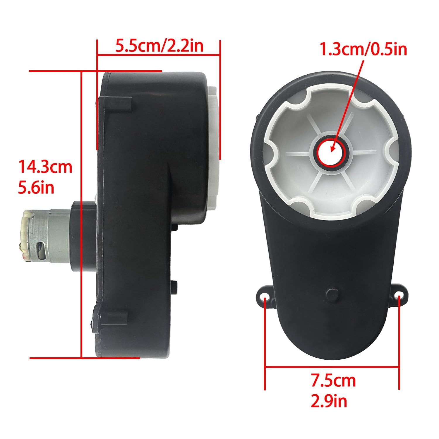 12Volt 24Volt Steering Wheel Motor Gearbox for Kid’s Power Wheels Ride on Toy…