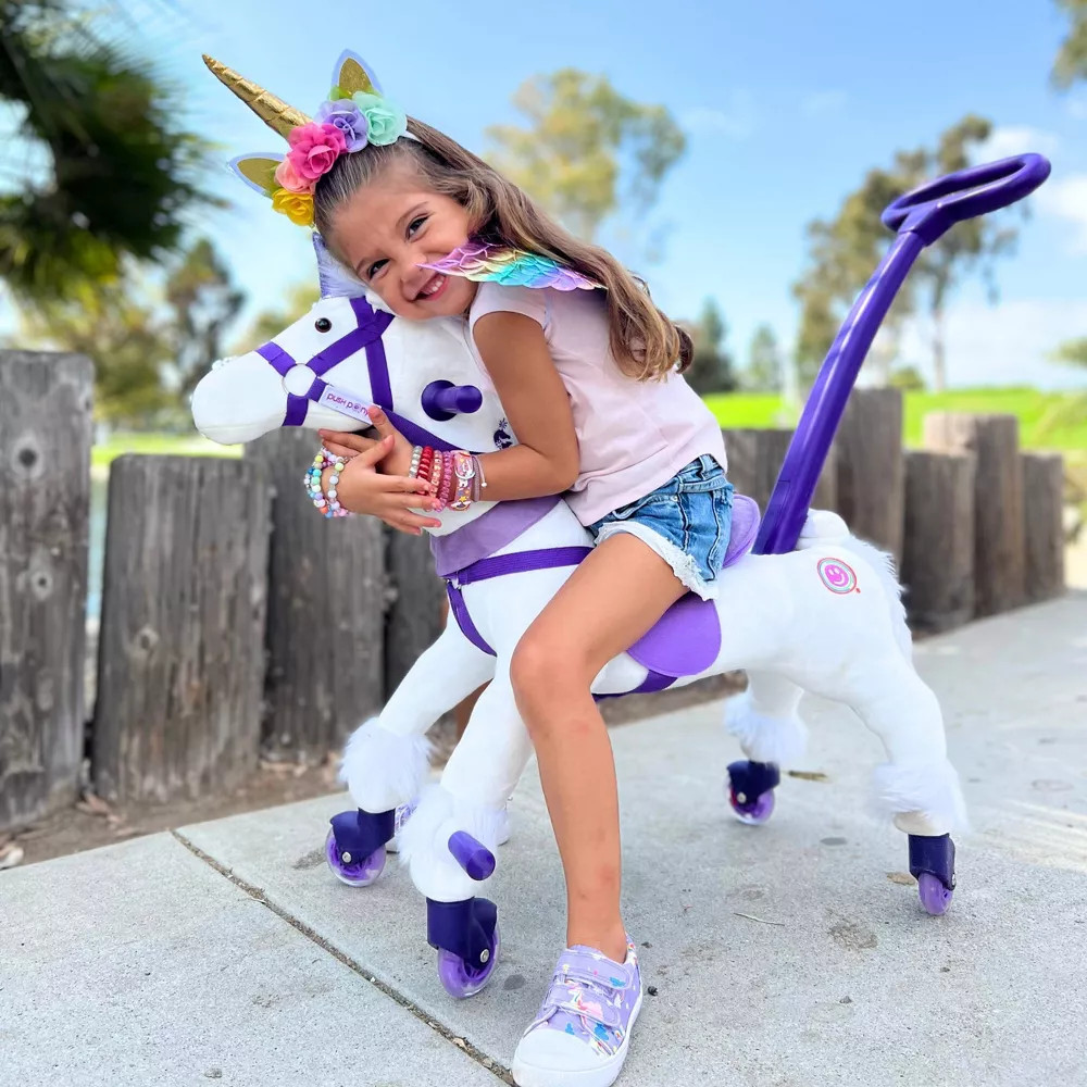 Power Pony Push Riding Toy – Crystal Steel Pedal & Push 3+ Years New