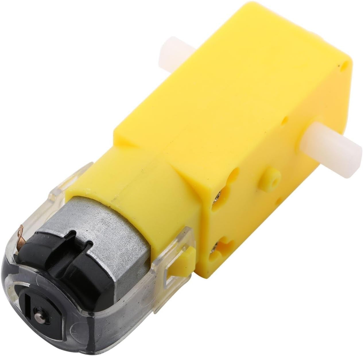 Durable 4-Pack DC Gear Motors with Plastic Tire Wheels for DIY Projects
