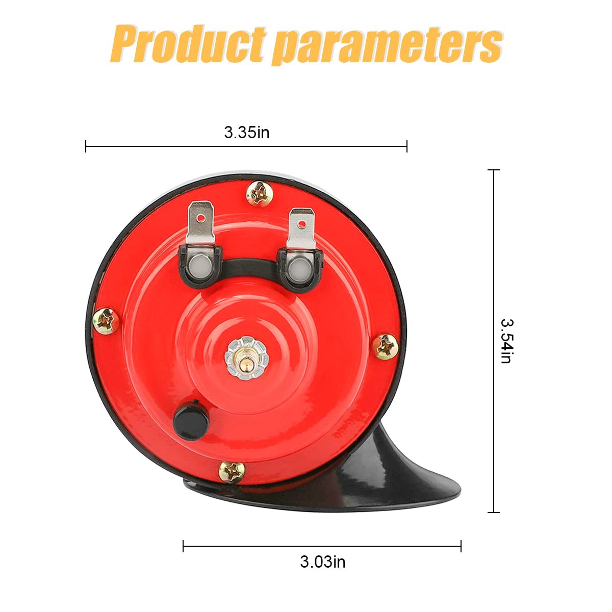 300DB Super Loud Train Horn, 2PCS Car Air Electric Snail Double Horn, 12V