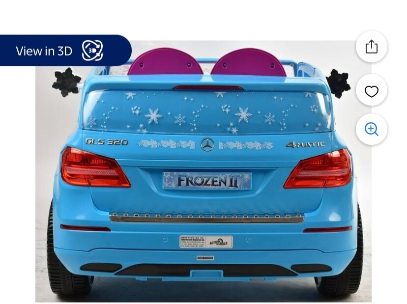 12V Disney’s Frozen Mercedes GLS-320 Powered Ride-on for Girls Ages 3+, up to 5