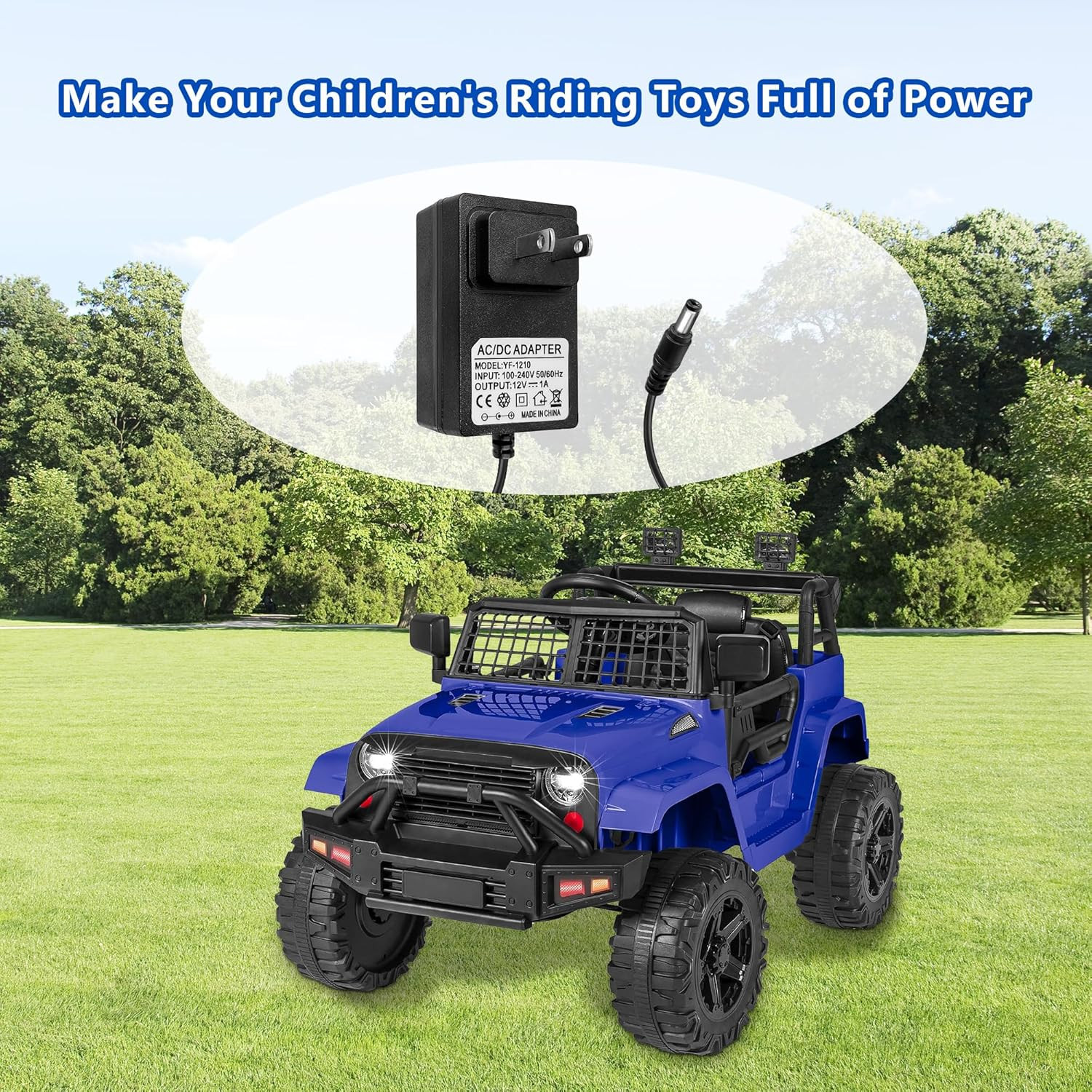 12V Battery Charger for Kids Ride on Toys, Electric Cars, Power Wheels, Motorcyc