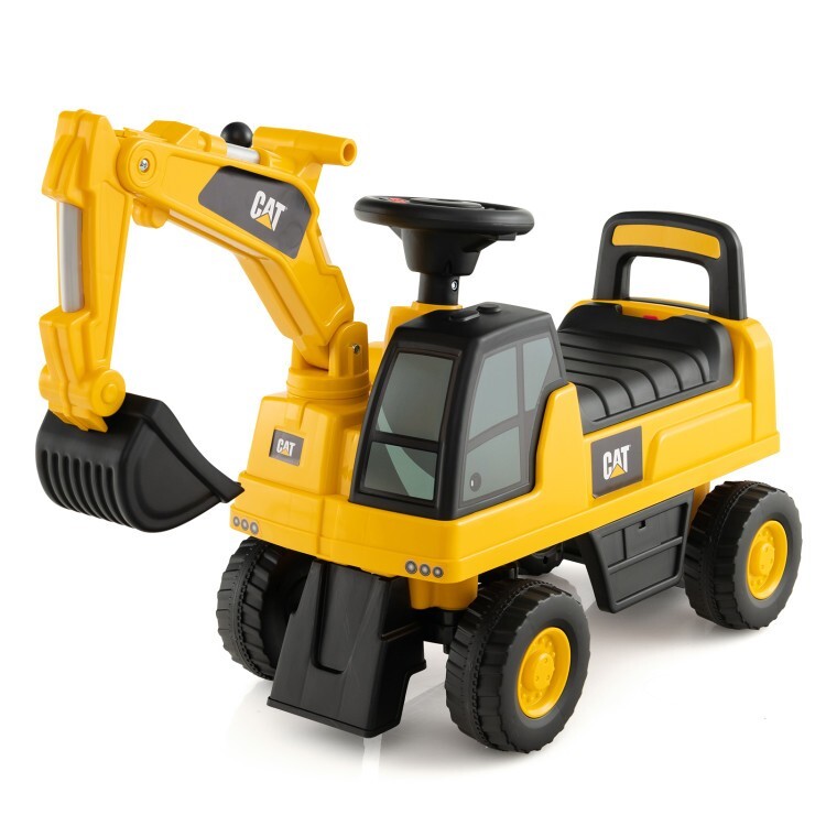 Kids Excavator Ride-On Digger Car Toy Gift Toddlers With Hidden Storage Space
