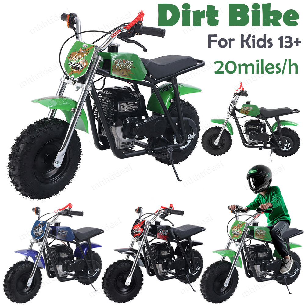 Mini Dirt Bike 40CC 4-Stroke Gas Bike Off-Rode Motor Bike 20MPH For Kid Adults