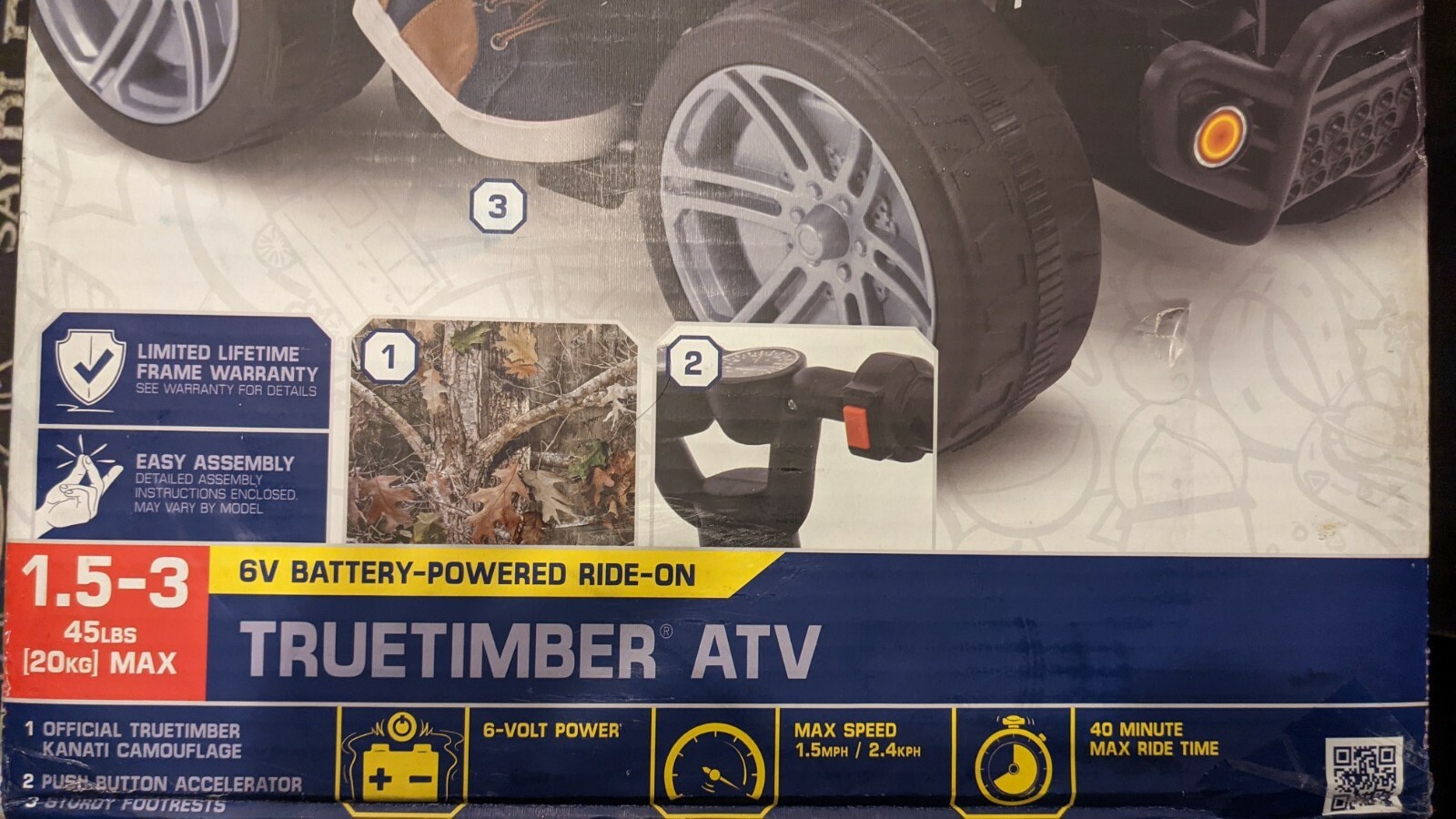 Huffy True Timber Camo Mini Quad ATV 6V Battery Powered Ride-On NIB