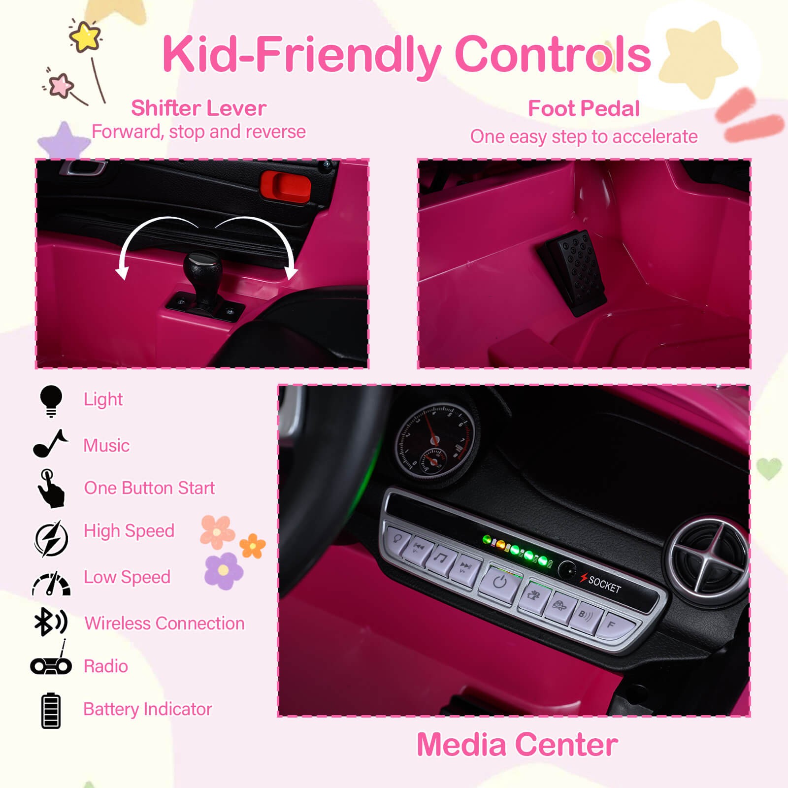 Licensed Mercedes-Benz SL R231 Kids Ride on Car 12V Electric Vehicle with Music