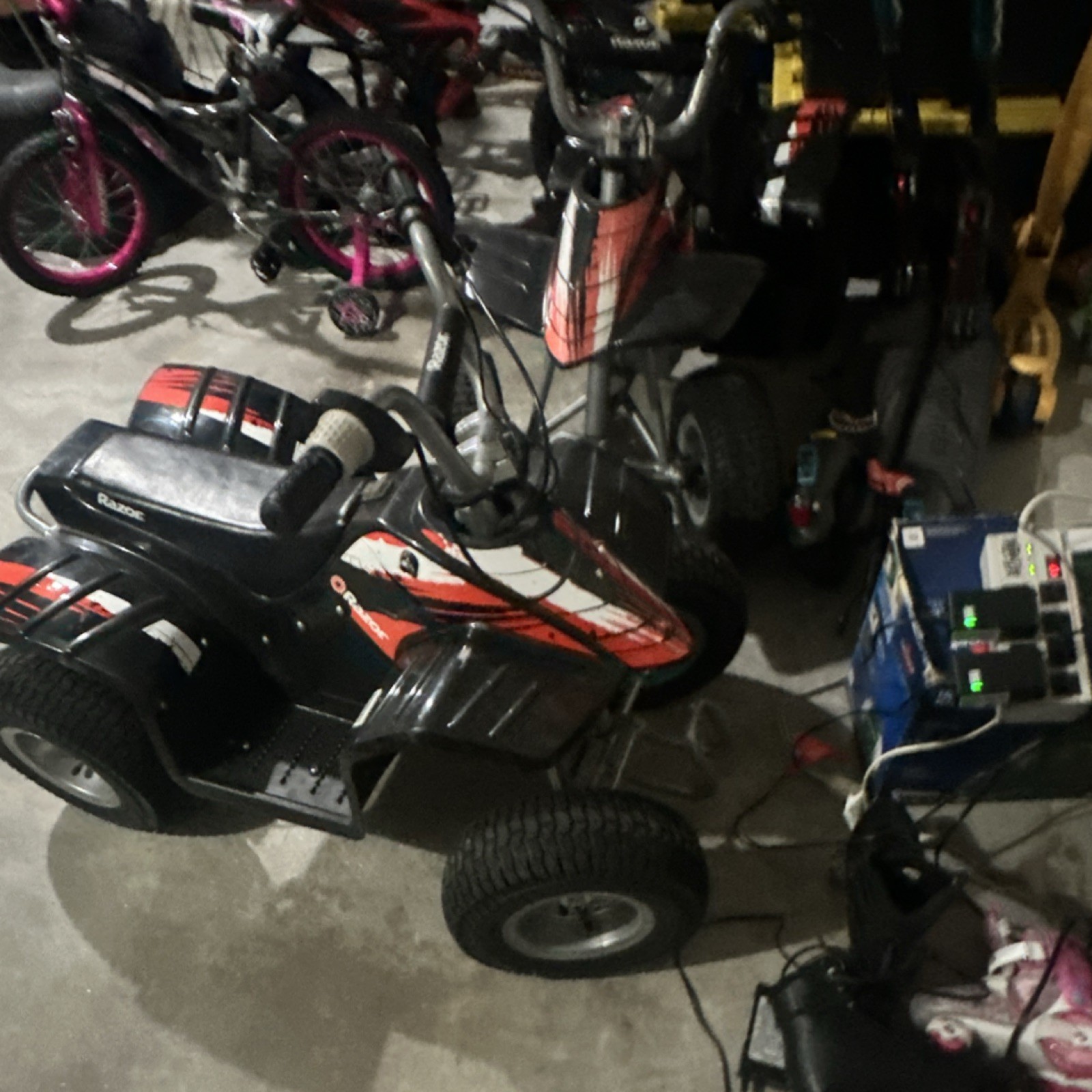 Razor Battery Operated Ride-On Quad ATV Black/Red for Ages 8-11