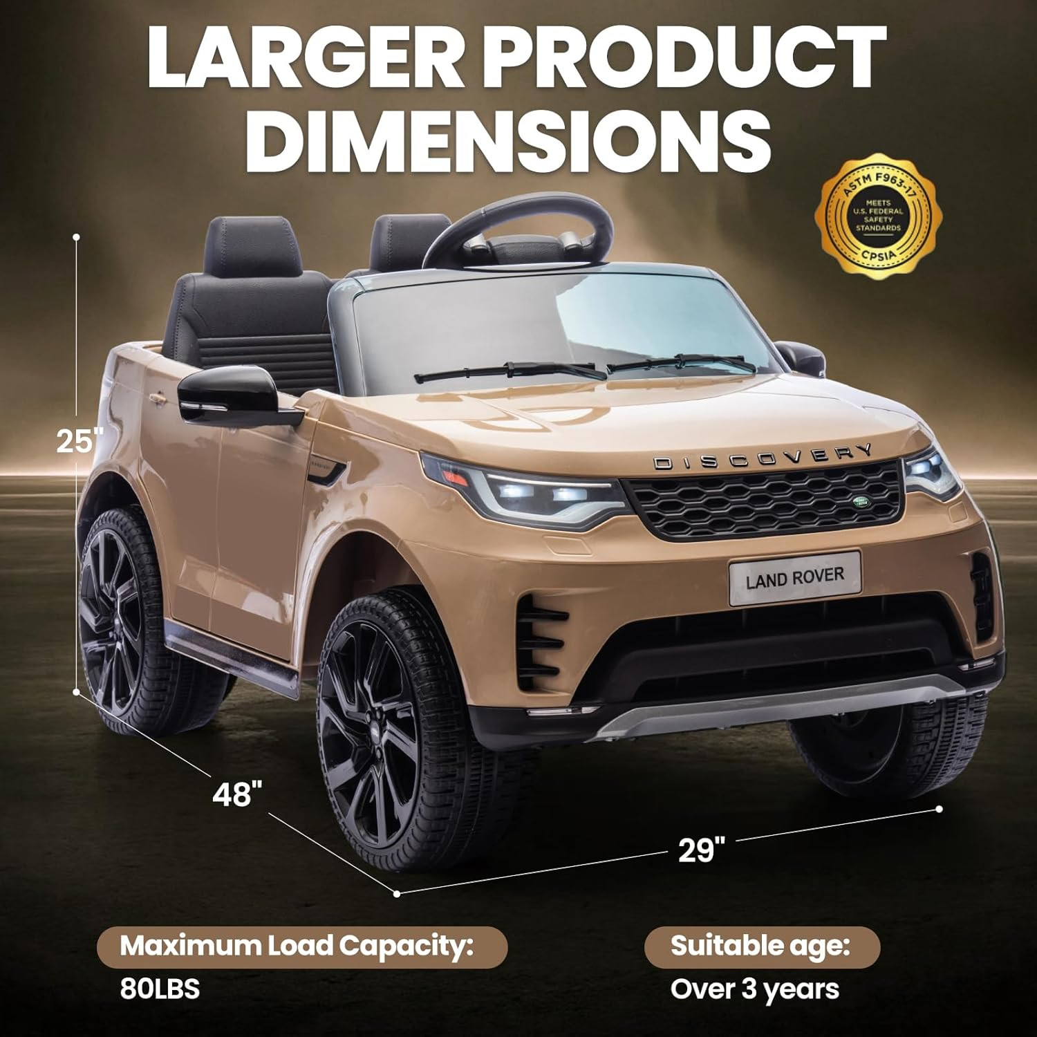 Ride on Car for Kids -12V Licensed Land Rover Electric Ride on Toy with Parental