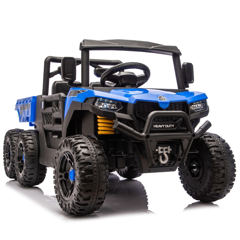 12/24V Kids Ride On Toy 6-wheel Electric Truck W/ Parents Control for Aged 3-5
