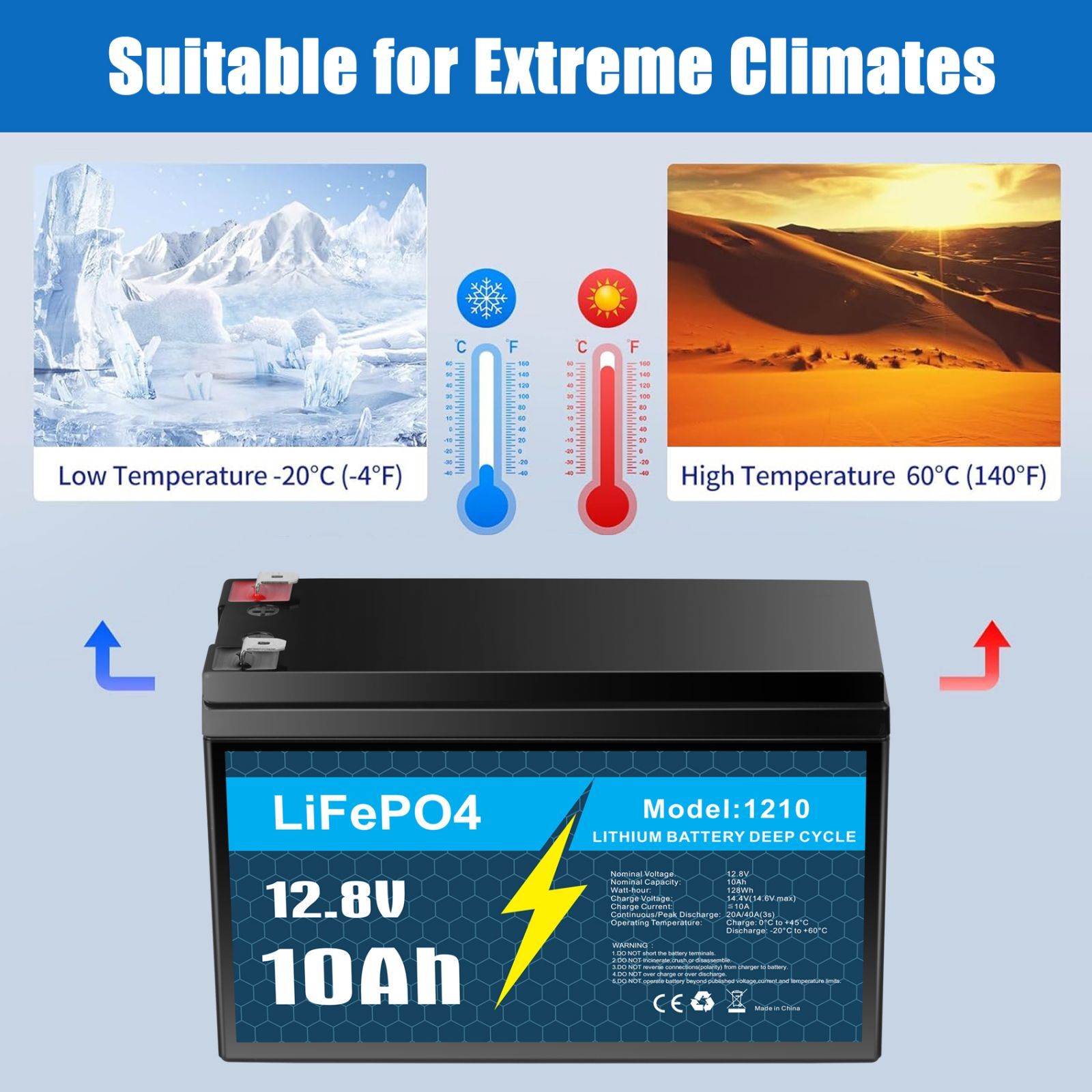 12V 10Ah LiFePO4 Battery for Fisher-Price 12 Volt Power Wheels Ride-On Vehicles