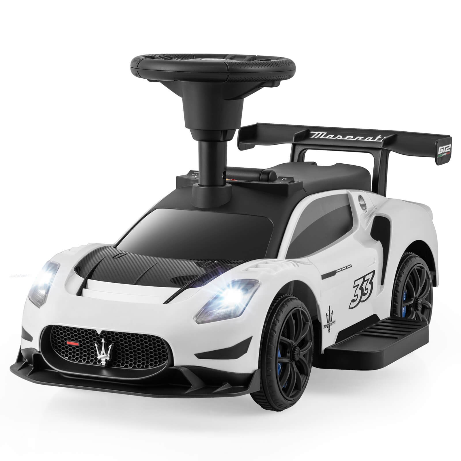 Electric Kids Ride on Push Car Maserati Licensed Foot to Floor Push Car w/Horn